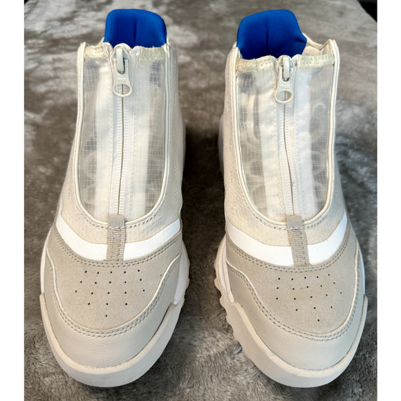 Sorel Out N About 718 Mid Sneakers White Chalk Blue Womens Size 8 - Picture 1 of 7